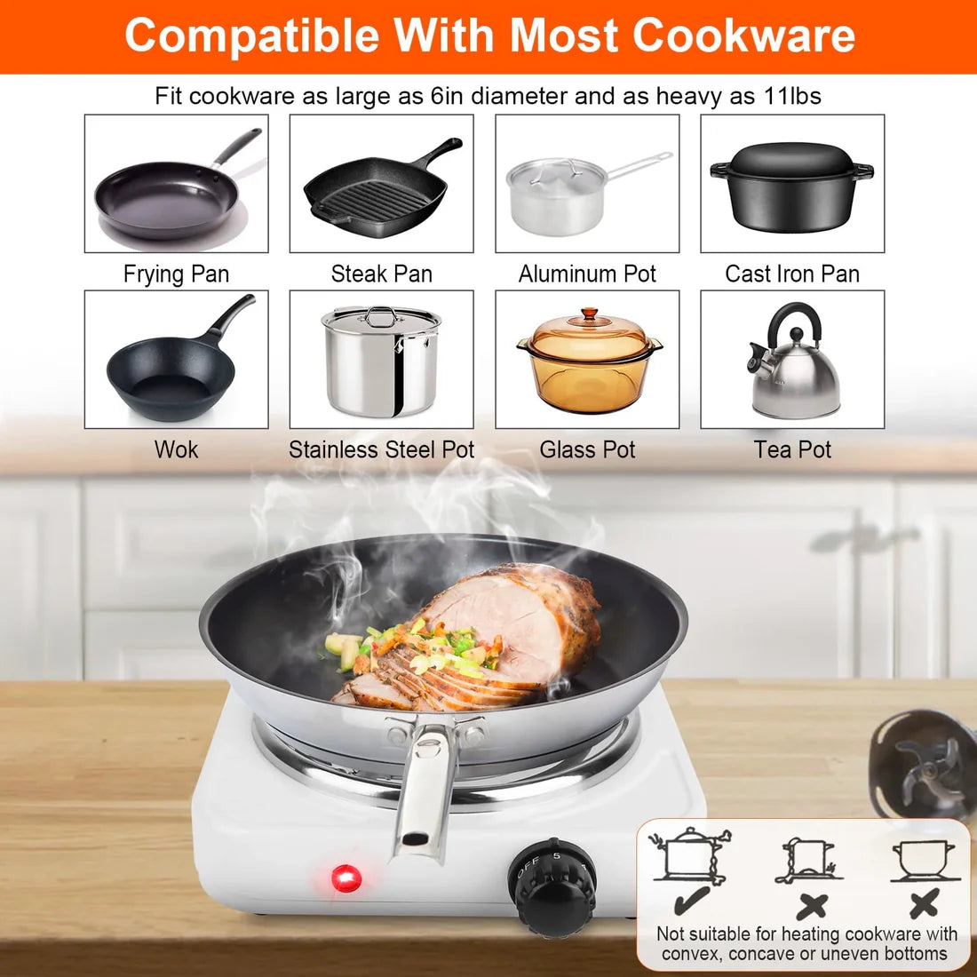Electric Hot Plate Stove – Portable & Powerful