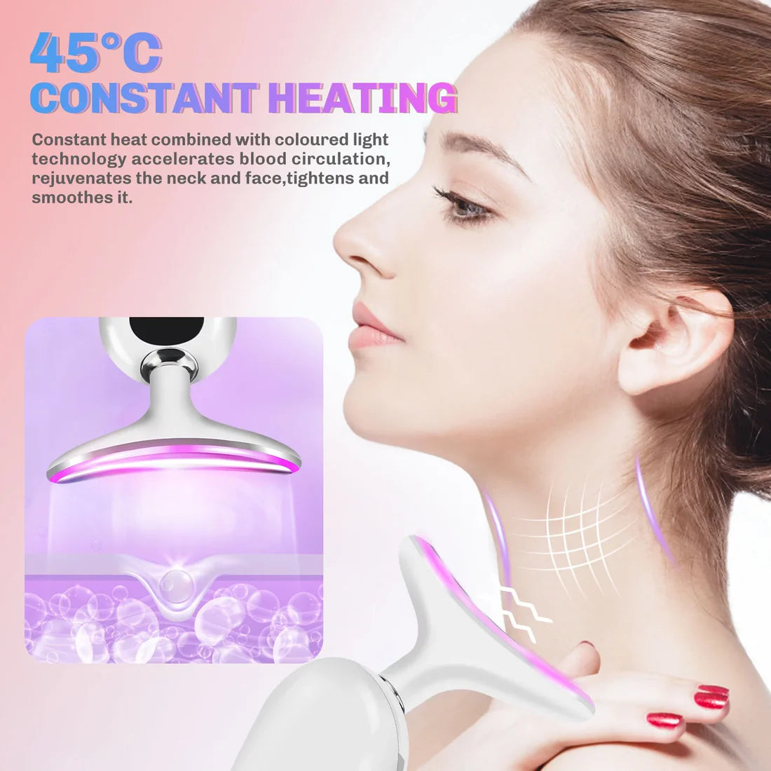 3-in-1 LED Face & Neck Therapy Massager