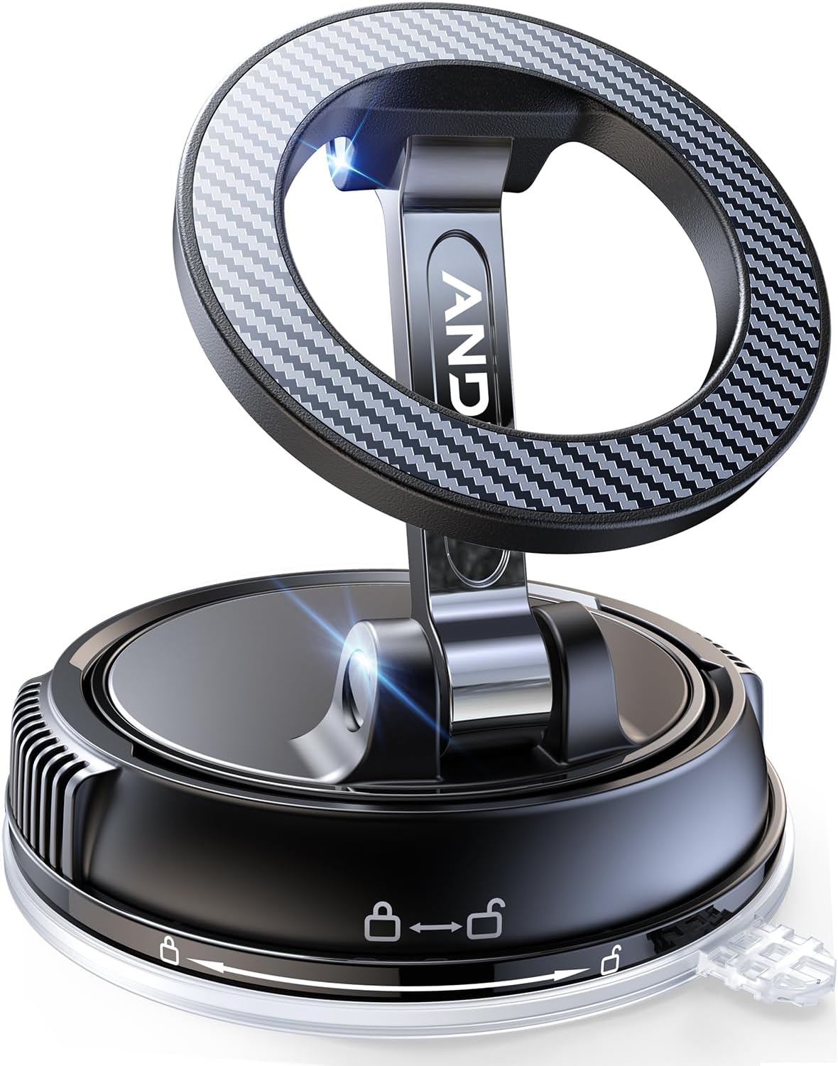 GripHalo™ 360° Desktop & Car Ring Stand – Universal Magnetic Phone Holder