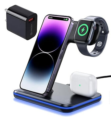 3-in-1 Fast Wireless Charger Station